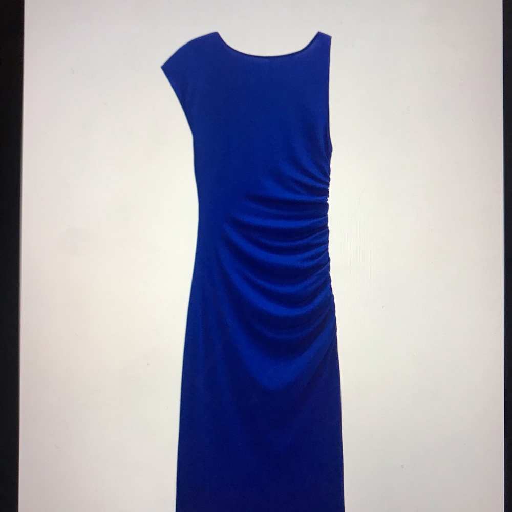 Zara Draped Midi Dress Bluish